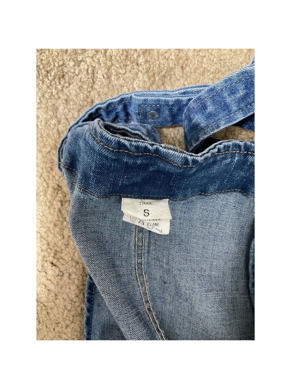 Unbranded Denim Coveralls Romper All in One Small Dungarees Womens - Picture 6 of 9
